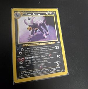 Pokemon Houndoom Black Purple Yellow Trading Card
